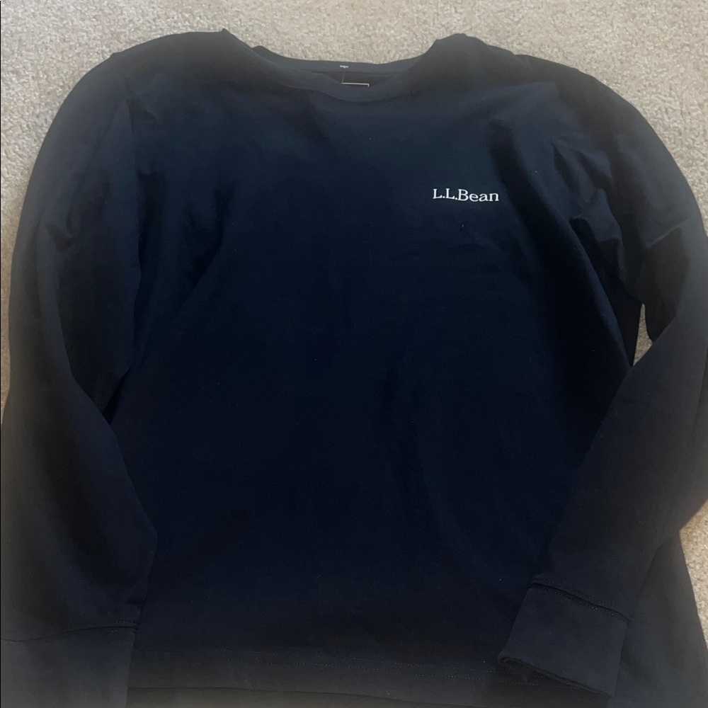 L.L. Bean Men's Classic Black Crewneck long sleeve shirt